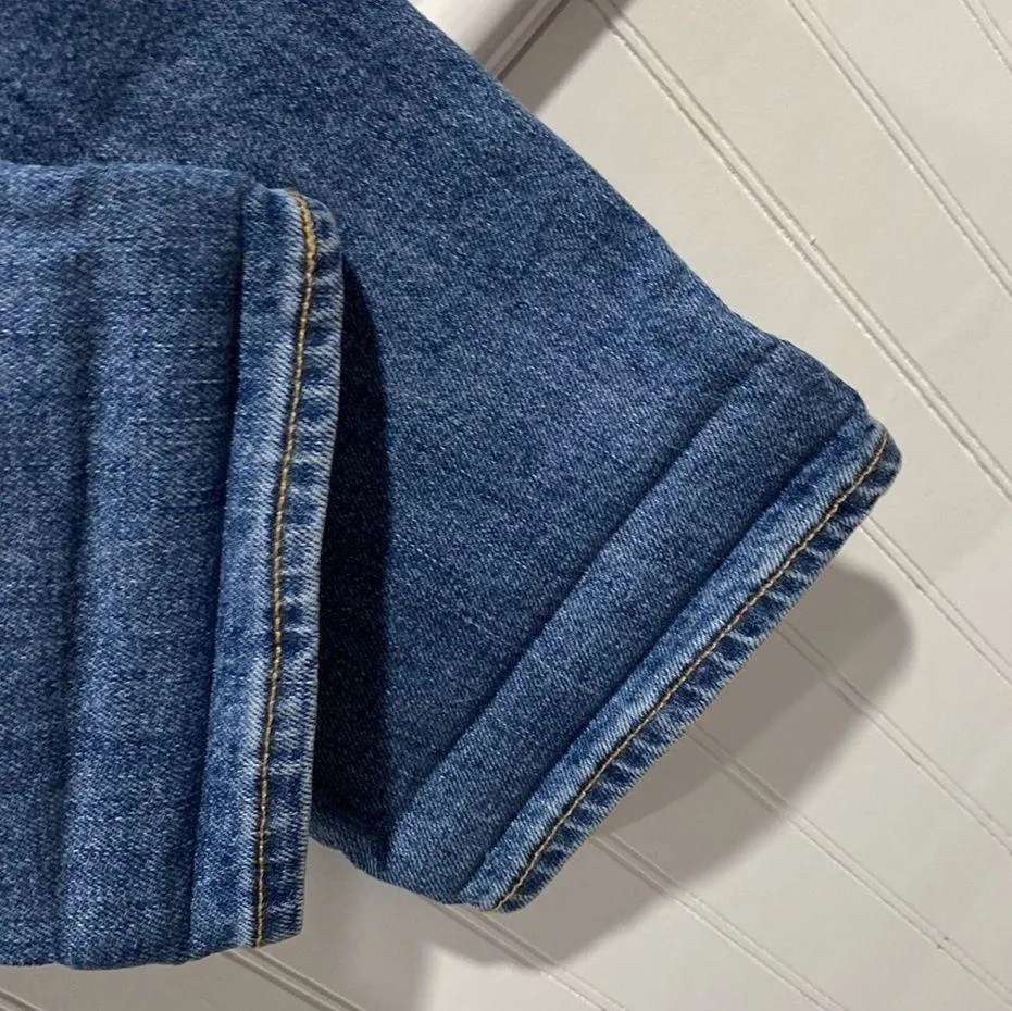 Old Navy jeans boyfriend Adele distressed patchwork tie dye size 0 stretch - Image 8