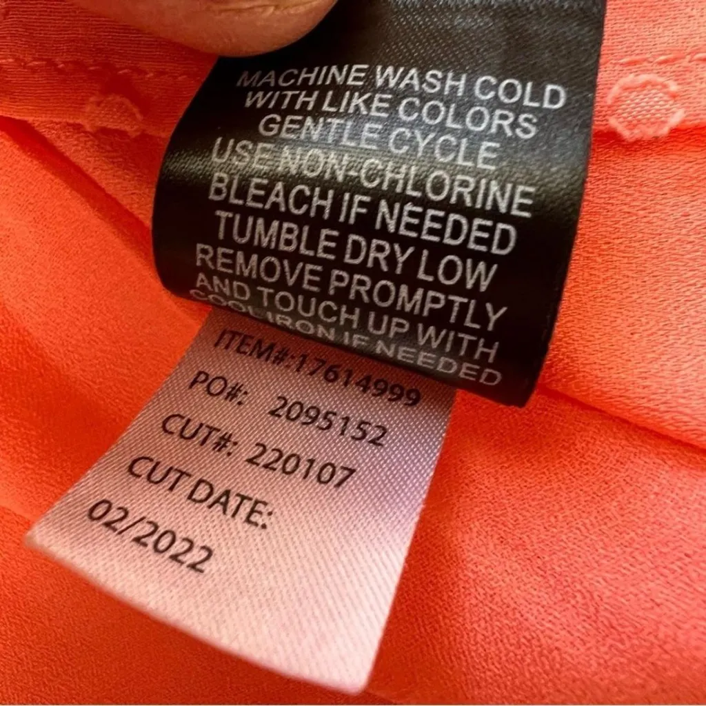 Torrid Babydoll Swiss Dot Chiffon Tunic Top Coral Orange Size 2X (2) - Image 11