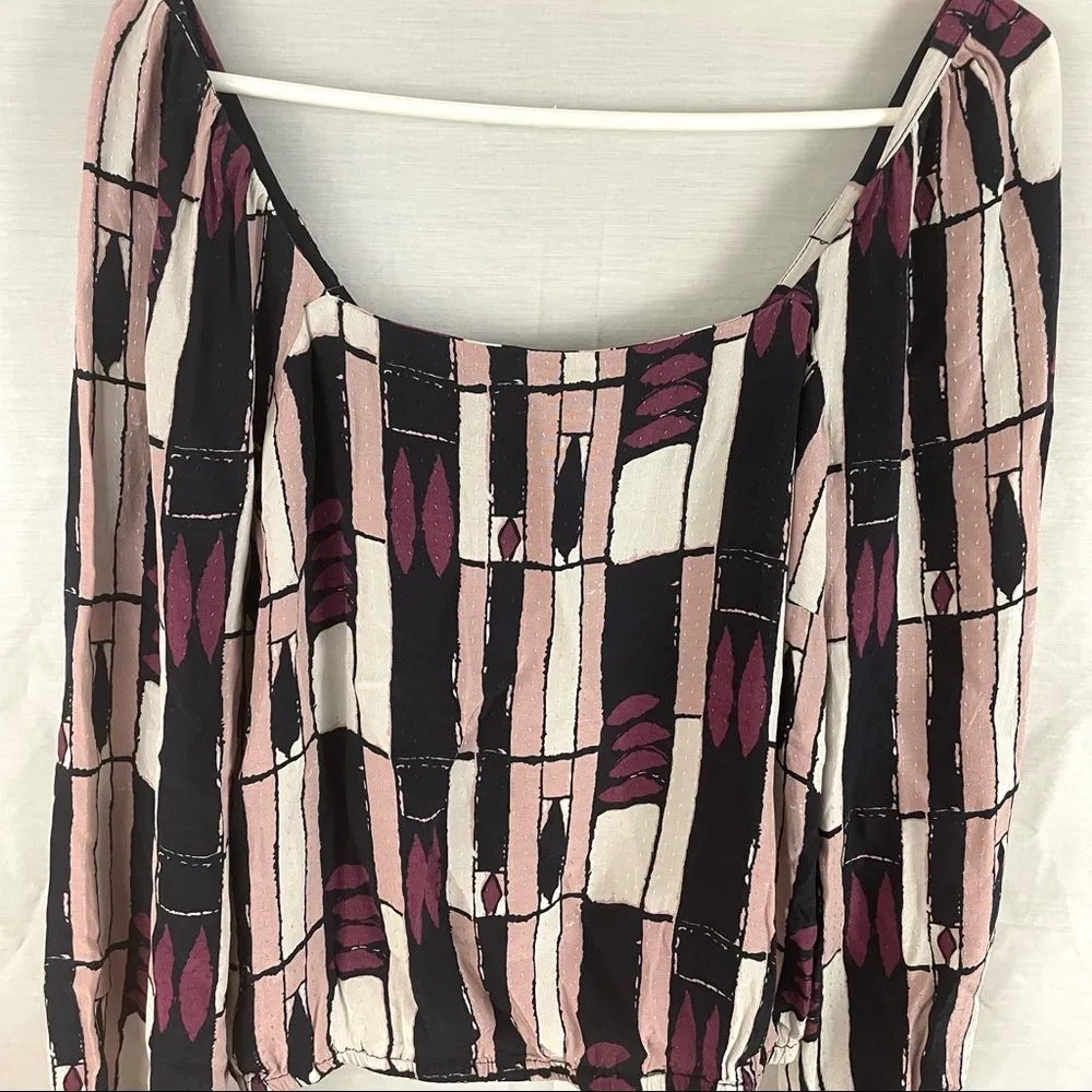 Anthro The Odells abstract print elastic waist women’s Size Small - Image 11