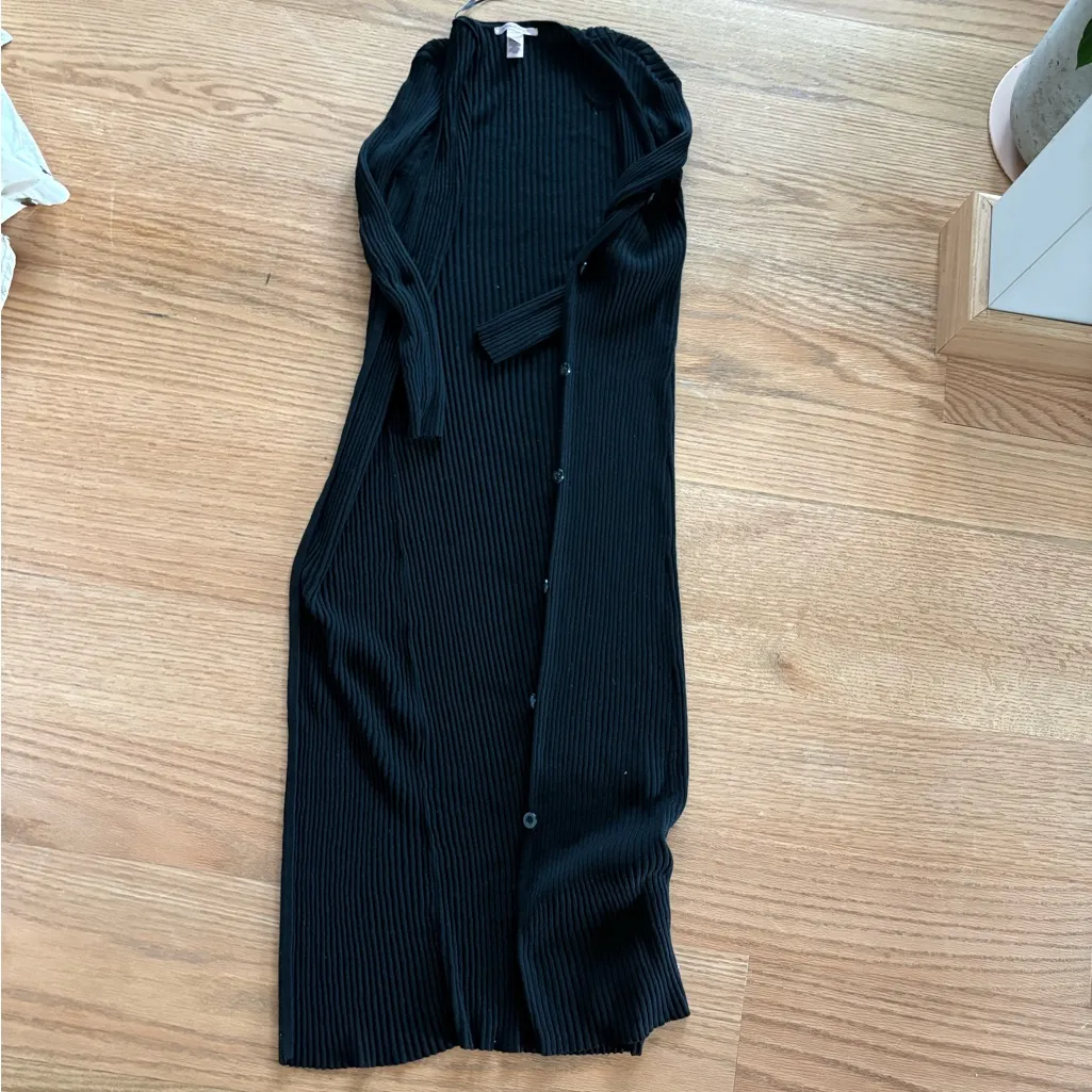 Luxe ribbed sweater dress or long cardigan - Image 3