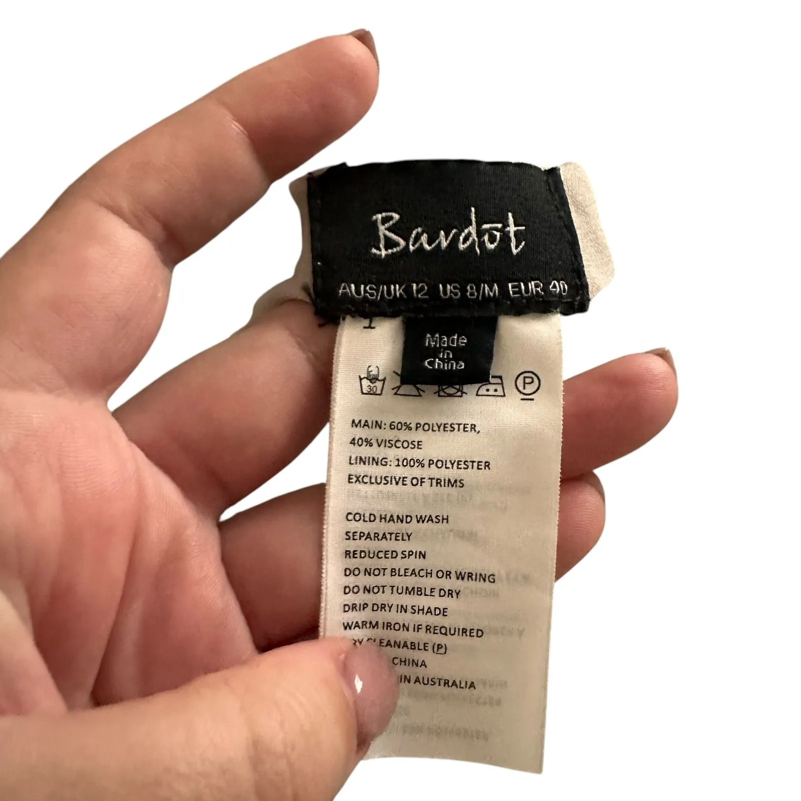 Bardot  Satin‎ Open Back Blouse Silver Sz 8/M - Image 6