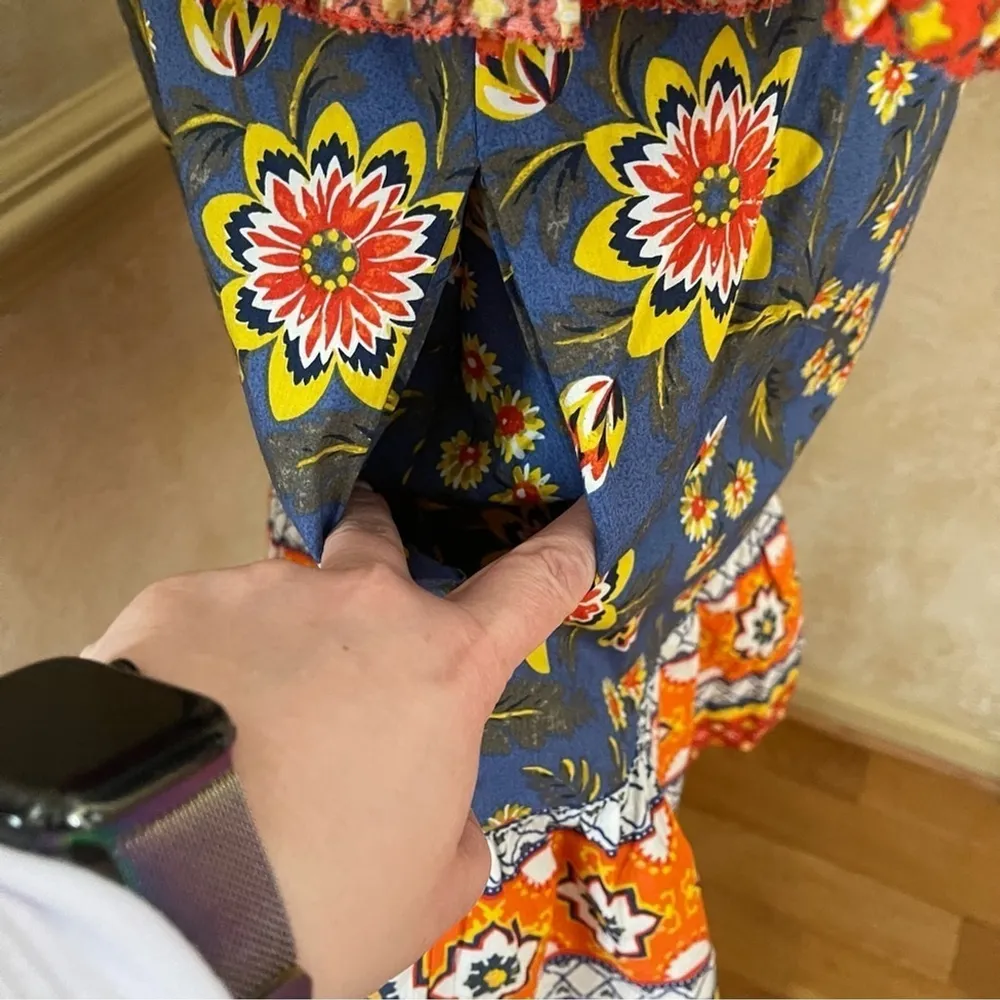 JOIE Chloris Baja Batik Bell Floral Summer Dress womens M Medium - Image 8