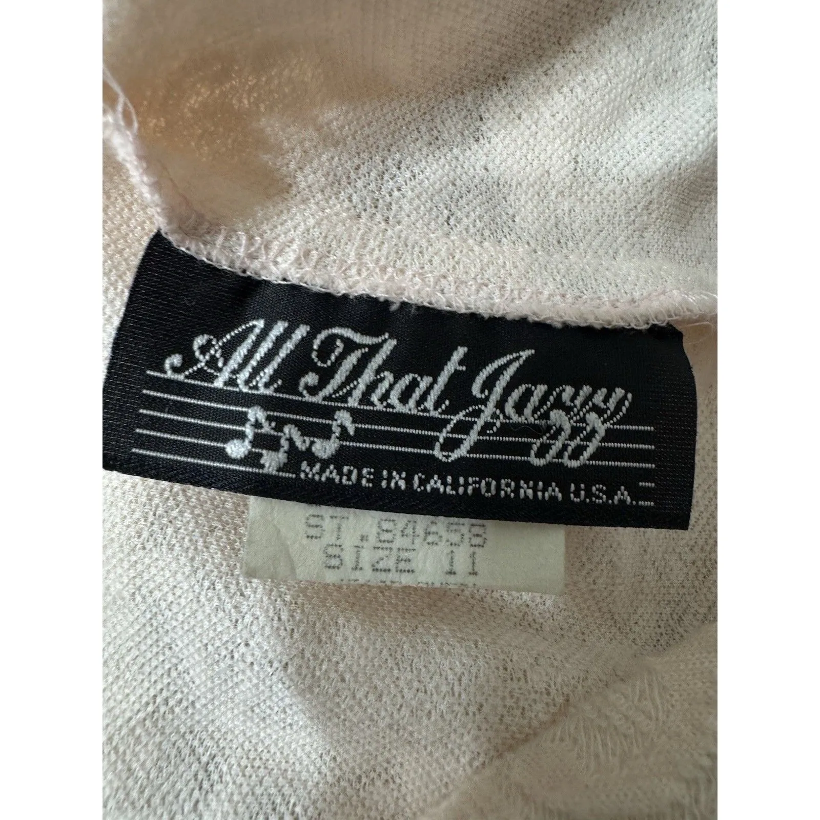 VTG 80 All That Jazz Women's Sz 11 Baby Pink Floral Cute Cutout Pencil Dress USA - Image 5