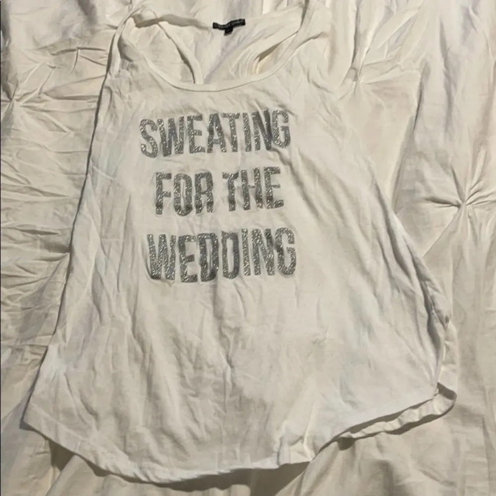 Sweating for the wedding white tank size L - Image 2
