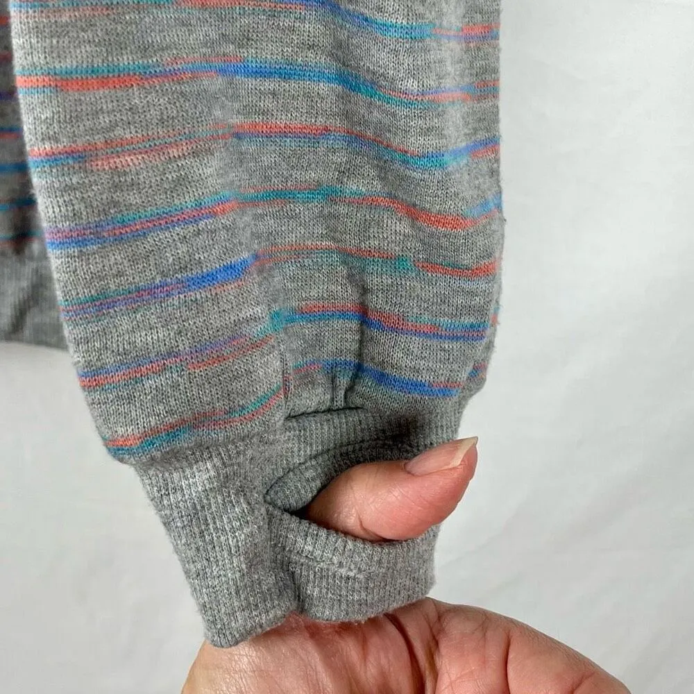 Southern Marsh Multicolored Strips Gray Seawash Rally Sweatshirt Medium - Image 4