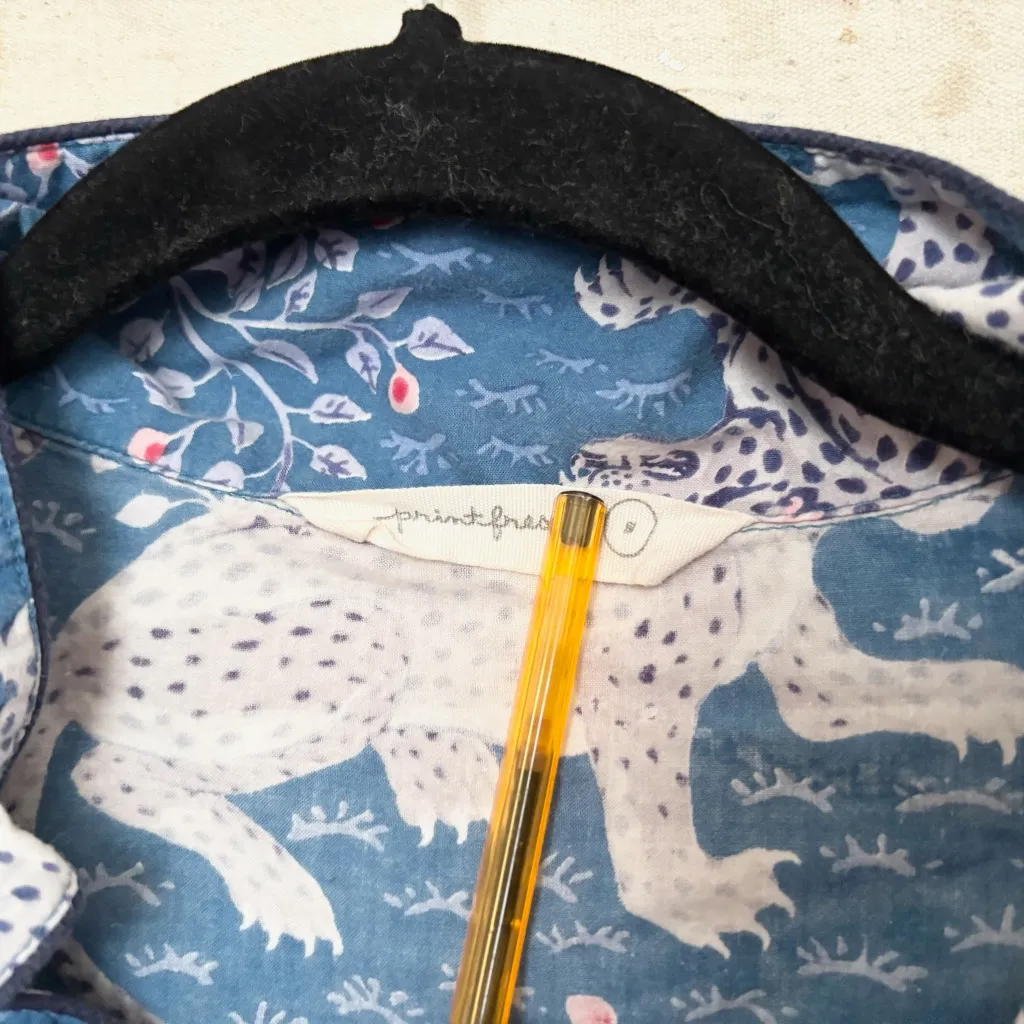 Printfresh Snow Leopard Pajama Short Sleeve Top - Image 2