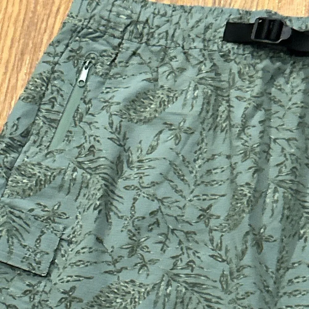 Aspen Skirt Womens Large Cargo Hiking Belted Outdoors Athletic Stretch Leaves Green - Image 5