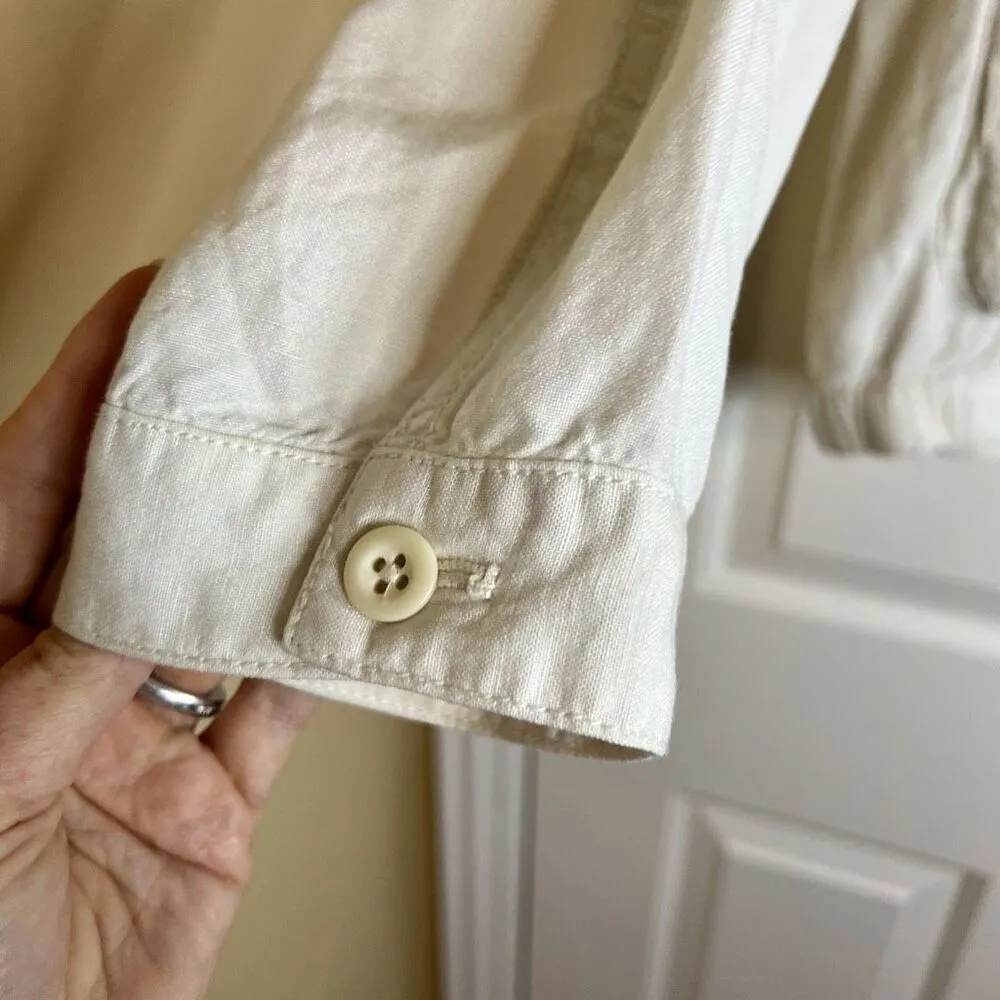 Madewell League Womens Linen Cargo Utility Jacket Blazer Size Large‎ Outdoor - Image 7