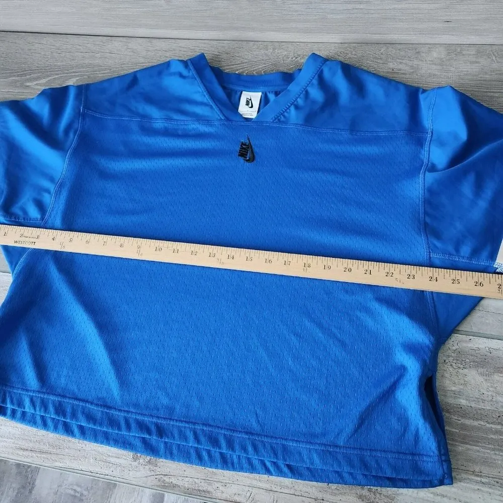 Nike Lab Top Womens L Collection Tee Hyper Cobalt Blue Crop Top V Neck Pullover - Image 11