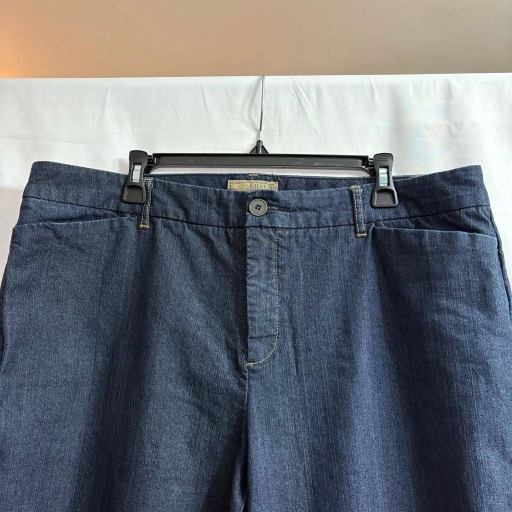 Women's Khakis 16w Dark Wash Denim Flare Leg Jeans Casual Blue - Image 3