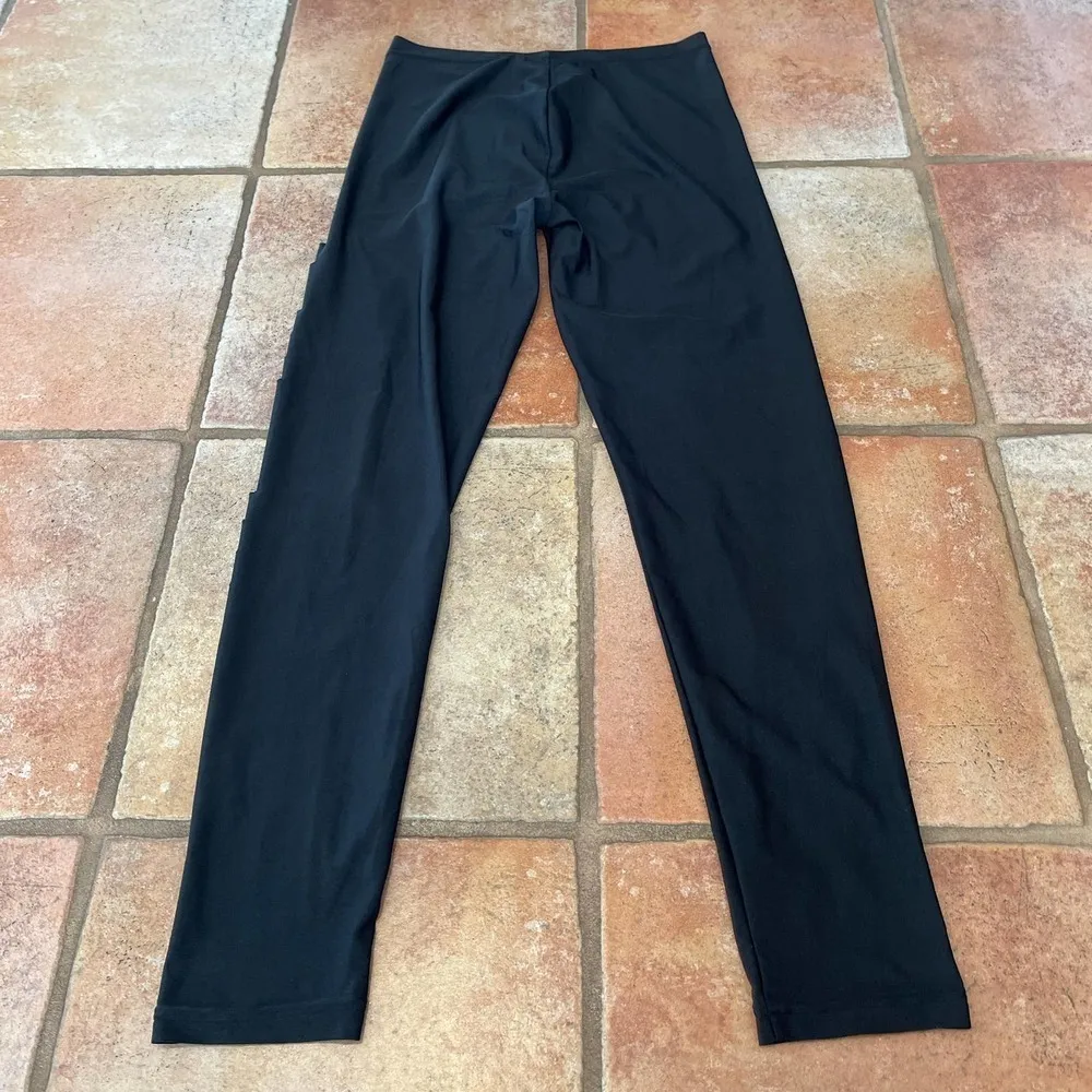 Dream girls slashed legs satin leggings black M/L Size undefined - Image 4