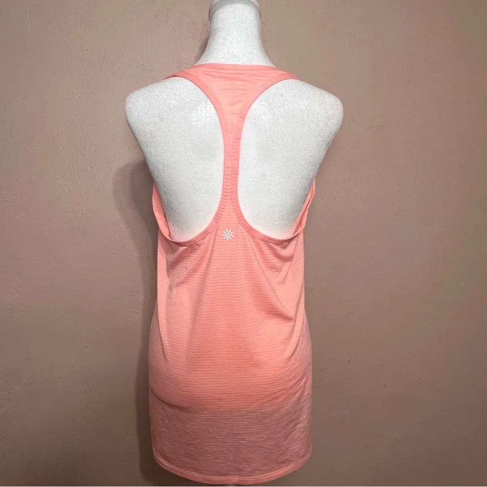 Athleta Shadow Stripe Chi Tank Racerback Gym Top Melon Shock Size Small Workout - Image 4