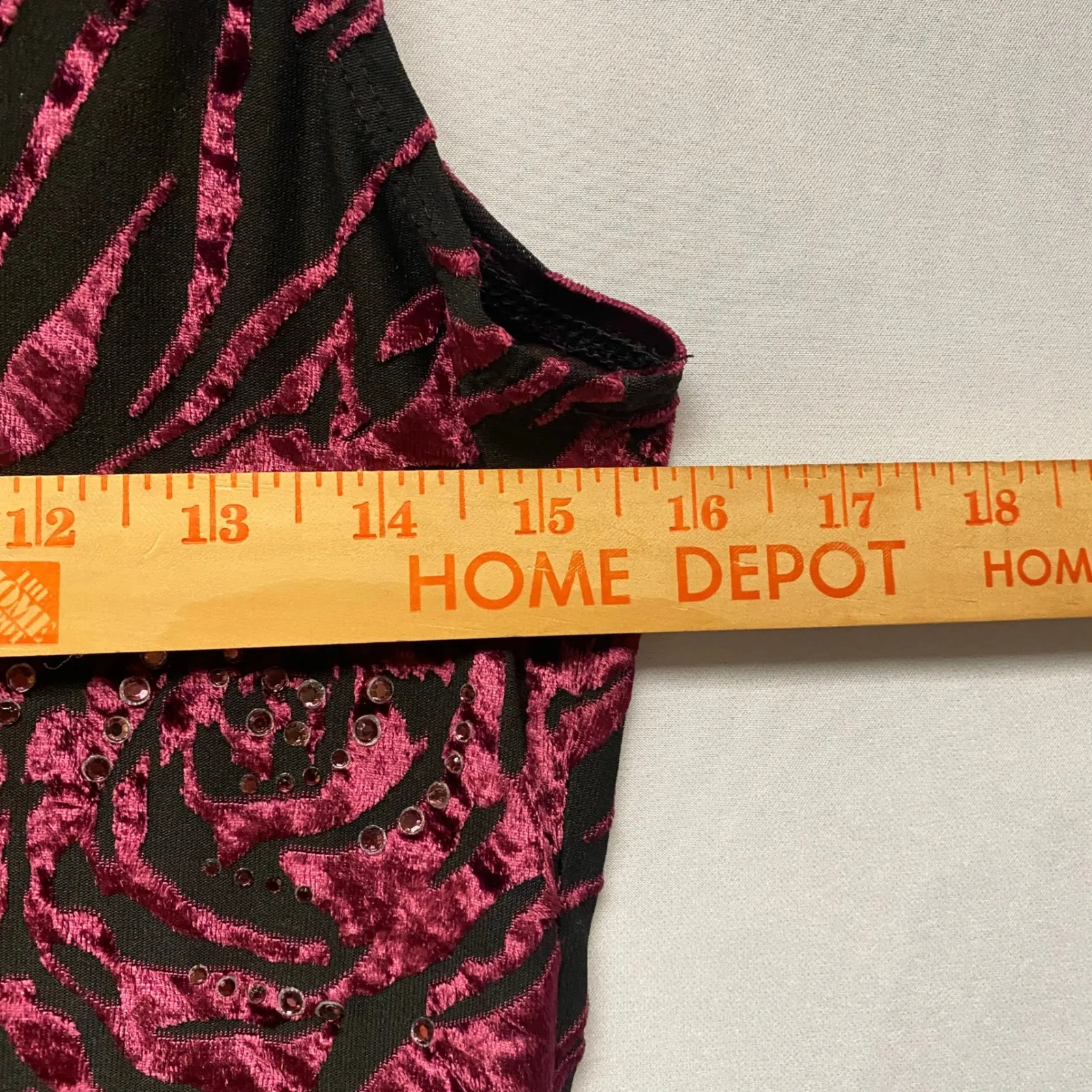 Y2K Express Velvet Goth Burnout Zebra Rose Cowl Neck Sleeveless Top Women Med - Image 4