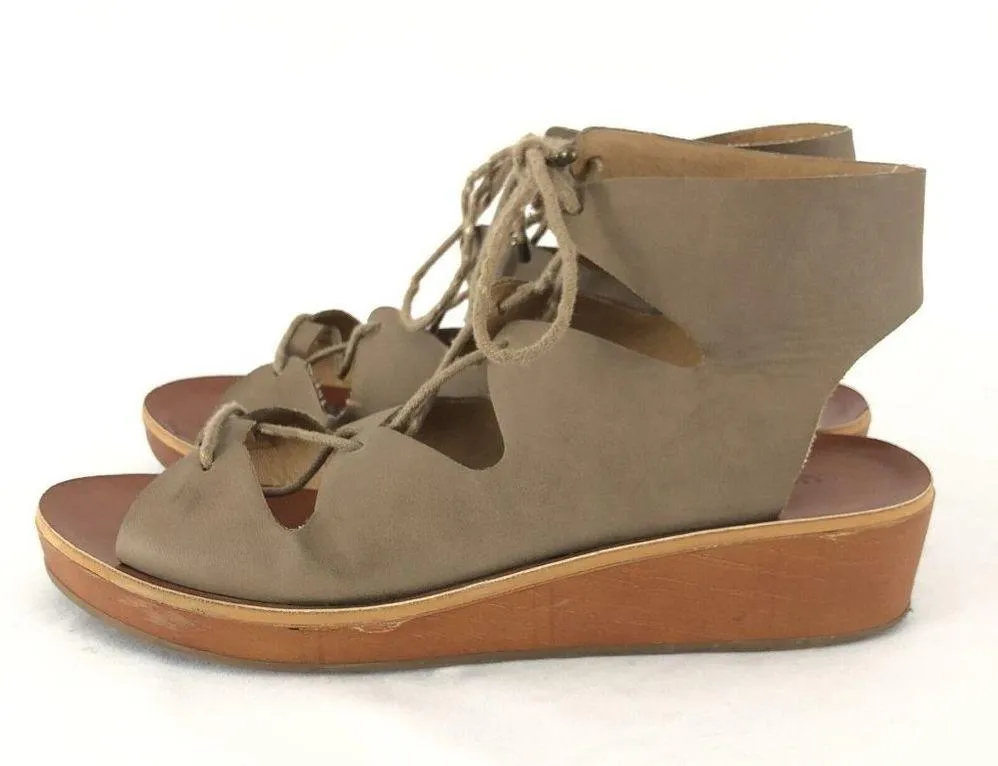Lucky Brand Womens Shoes Hessina Gladiator Sandal Brown Lace Up Size 9 - Image 4