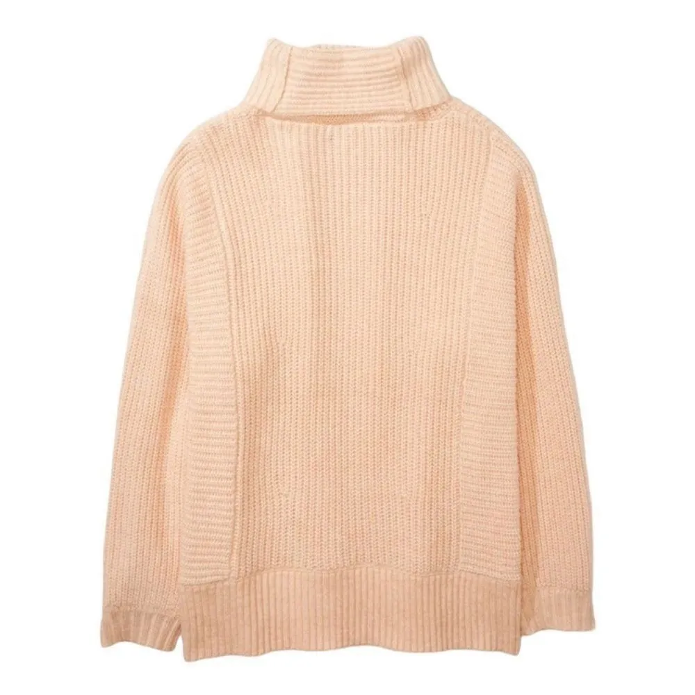 American Eagle Outfitters Oversized Peach Mock Neck
Sweater(Size XS) - Image 6