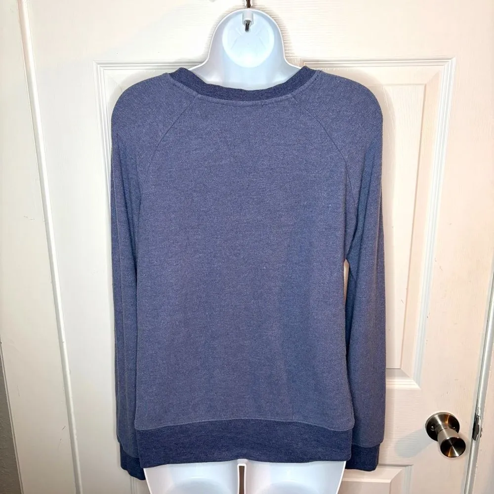 Grayson Threads Blue Graphic Print I Love Coffee Sweatshirt Soft Blue Red S - Image 7