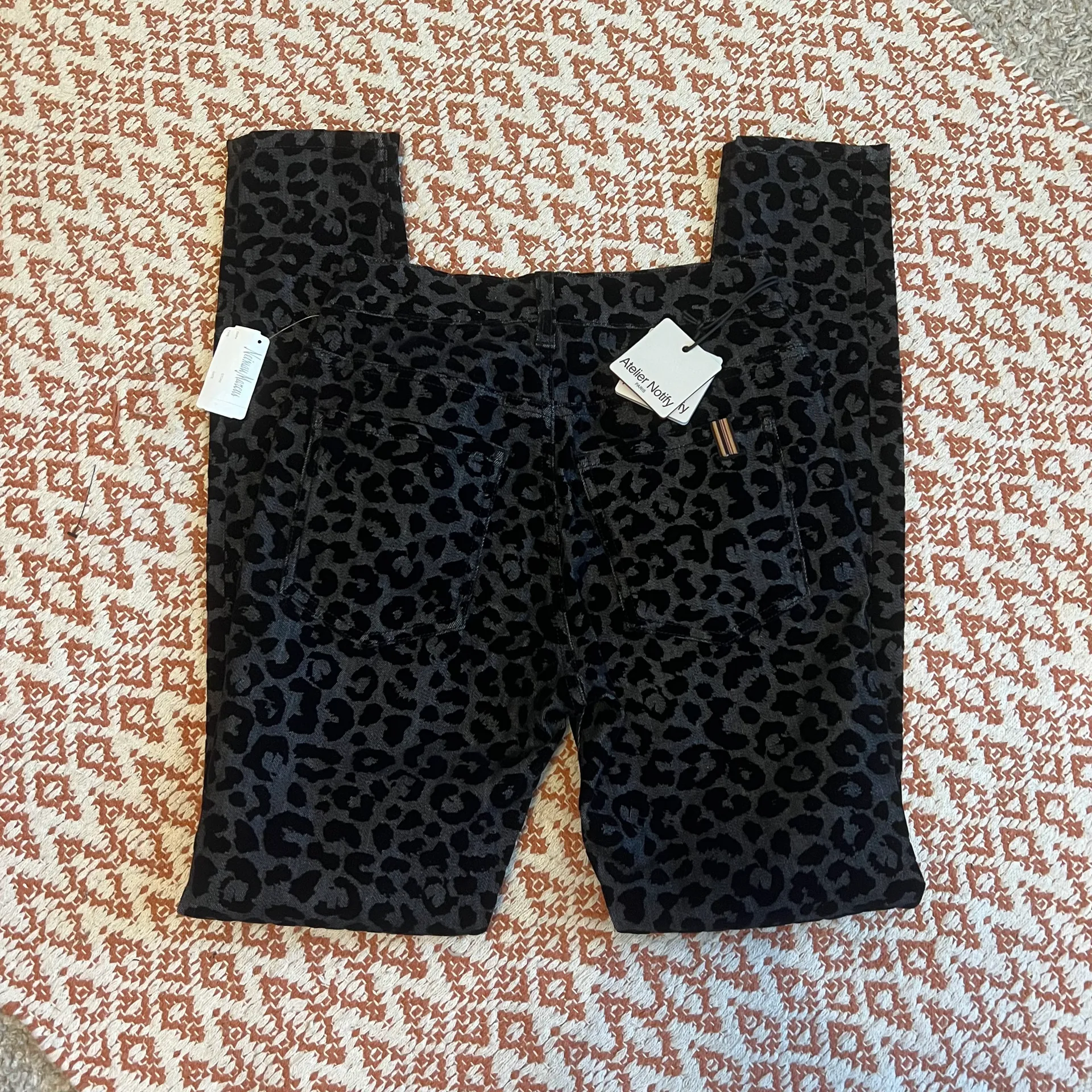 NWT Atelier Notify Bamboo Skinny Leopard-Print Jeans - Image 2