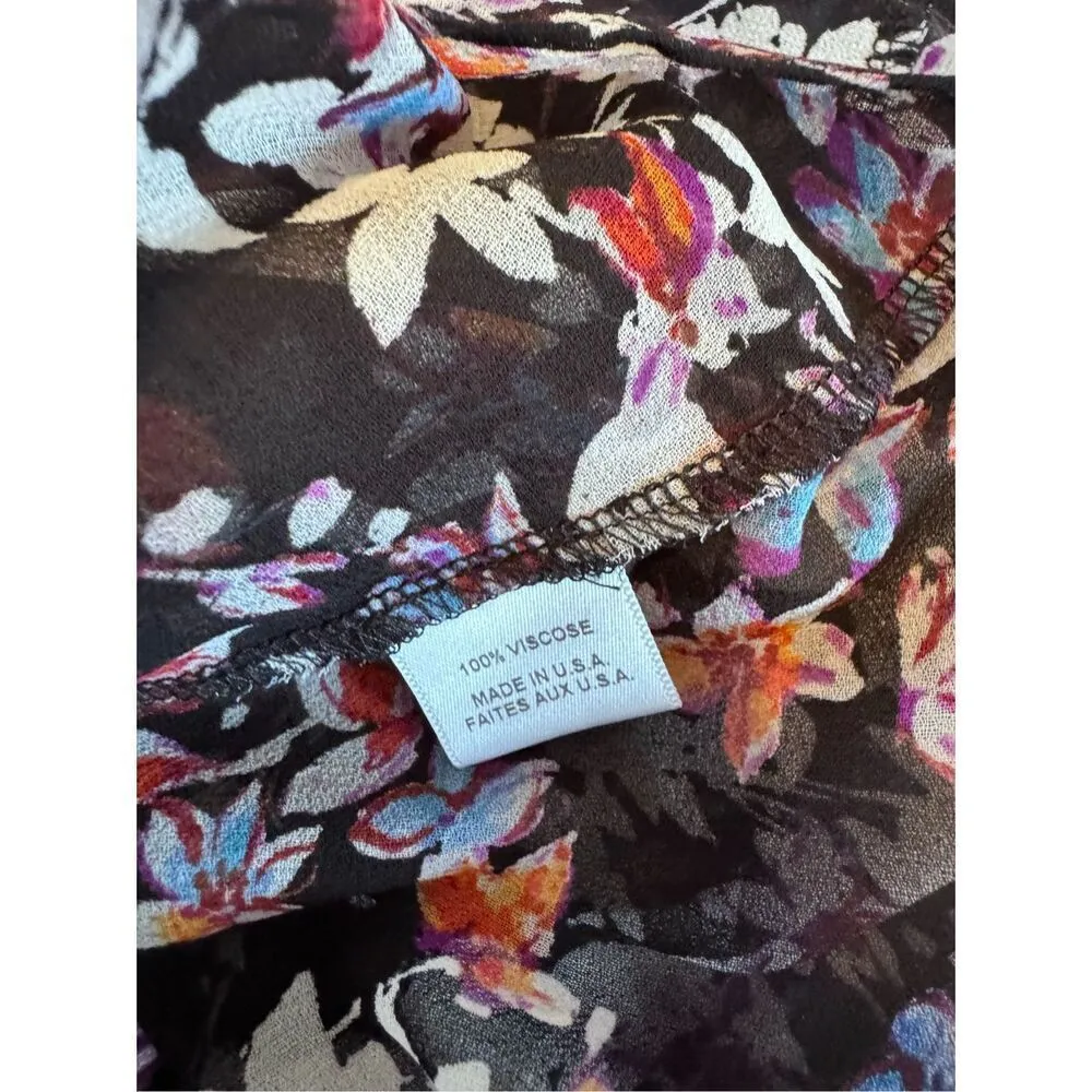 Misa Floral Chiffon Maia Dress Size Small - Image 11