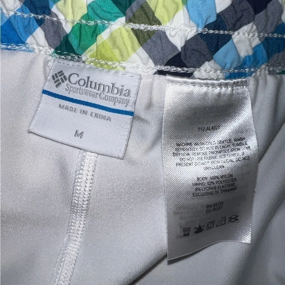 Columbia checkered tennis skort, white shorts lining, size M, EUC - Image 8