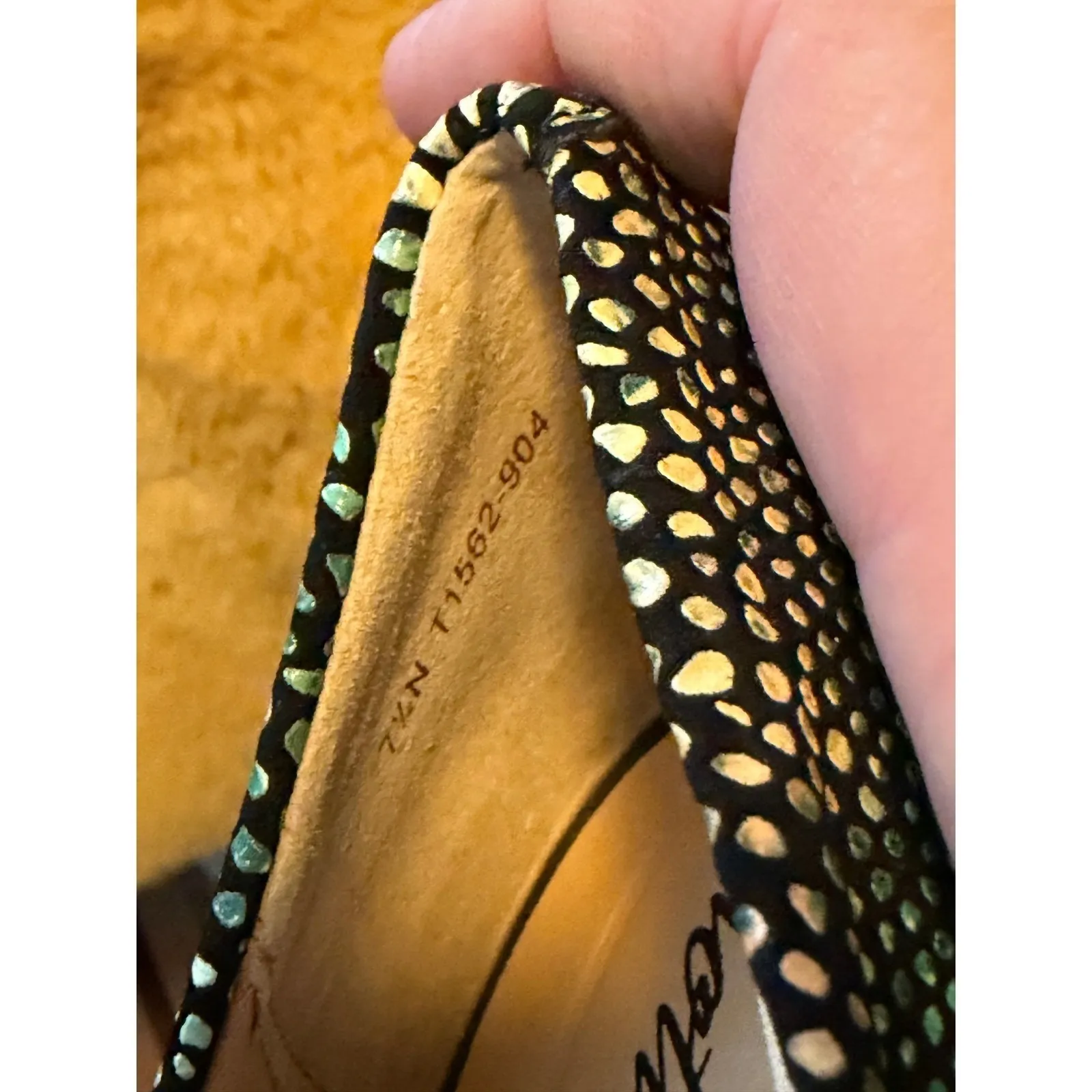 Trotters Candela Women's Lizard Print Block Heel Pumps Size 7.5N, New Black - Image 6