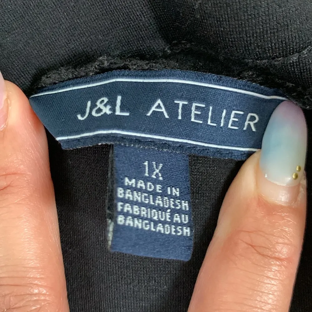 J&L Atelier Black Pull On Ankle Pants Size 1X EUC #DS - Image 5