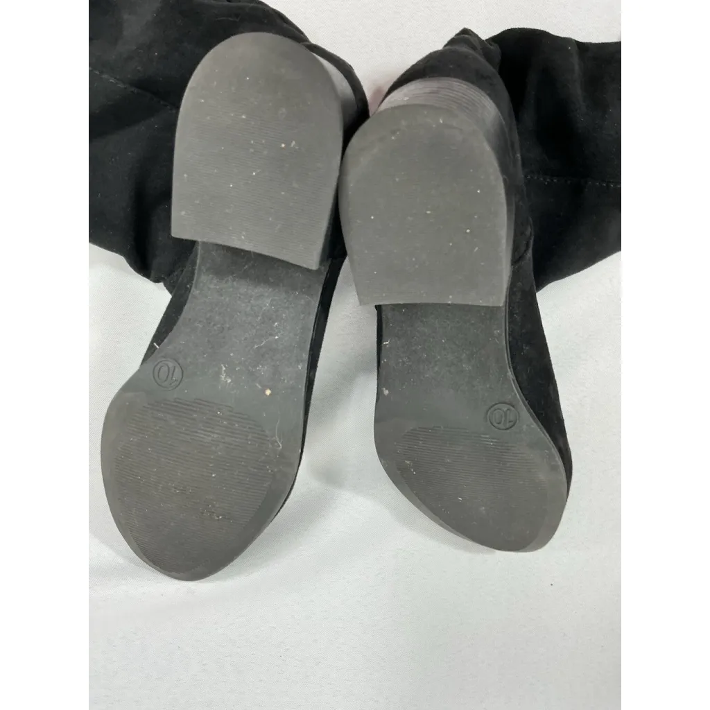 Womans Target Pullon Knee High Boots 10 Black Almond Toe - Image 8