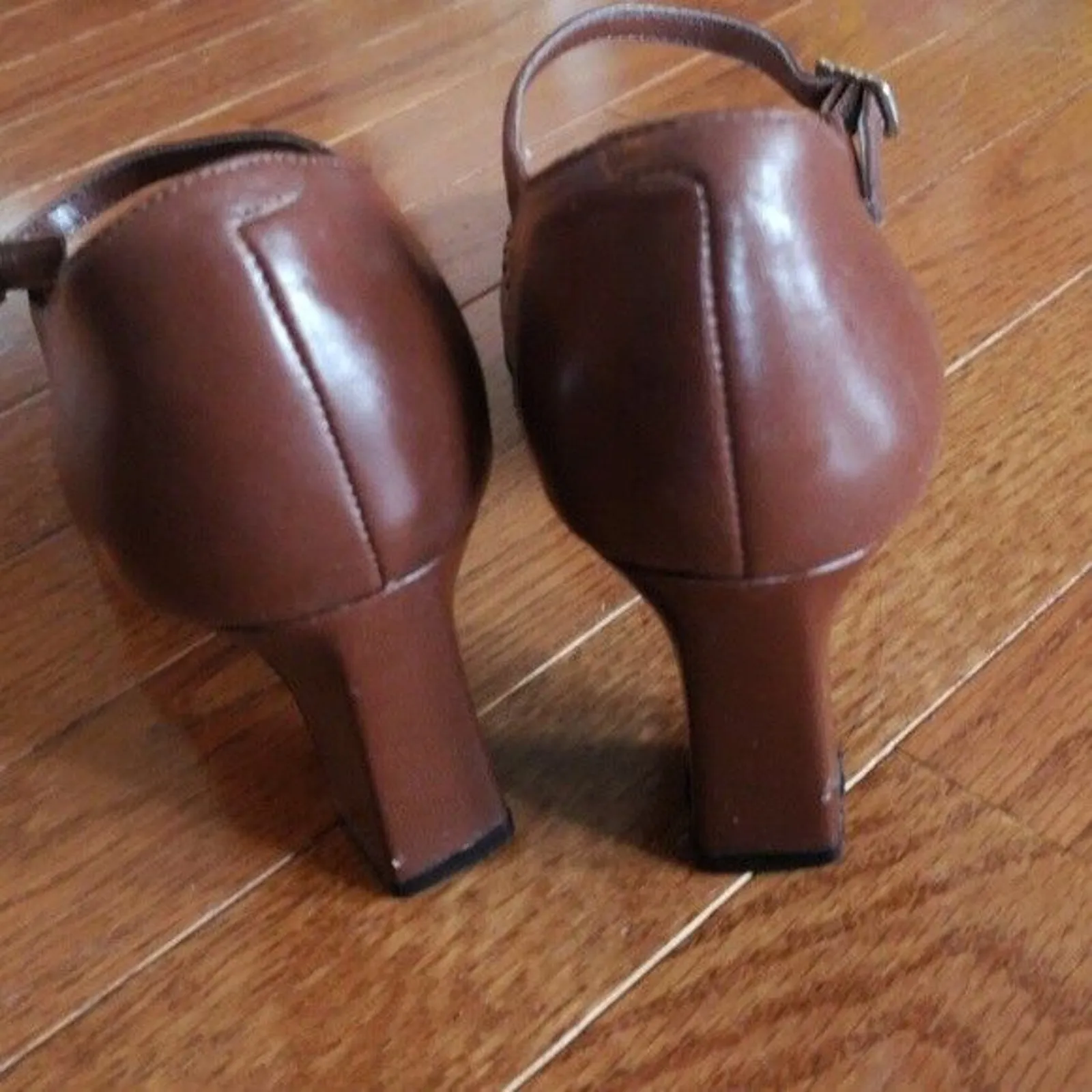 Andrew Geller Magic Heels Brown Ankle Strap Heels - Size 6 - Image 7