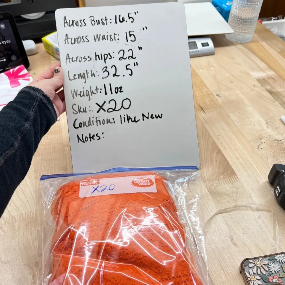 Vero Moda Orange Crochet Lace Spaghetti Strap Sundress Size Medium - Image 11