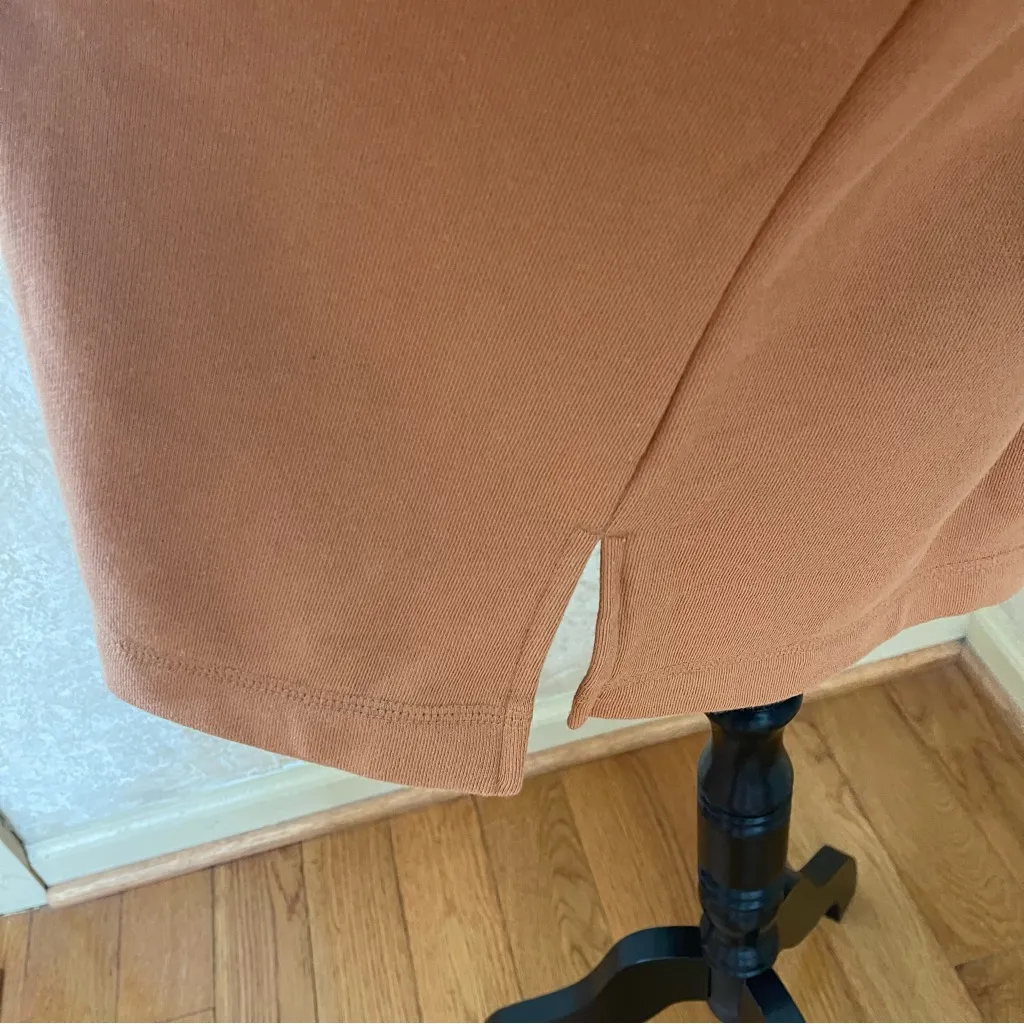 Uniqlo Sweat Hoodie Long-Sleeve Dress Orange 85% Cotton Sz Large - Image 8