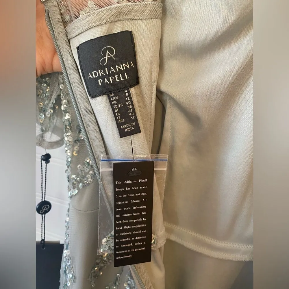 Adrianna Papell Sequin Beaded Midi Dress - Image 7