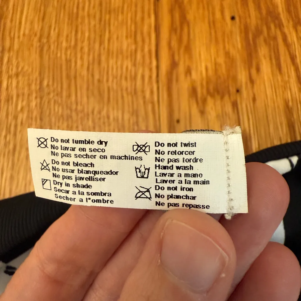 Maaji Ribbed Reversible Black / Palm Tree Bikini Bottoms Size XS - Image 4