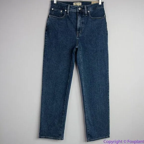 NEW Madewell The Perfect Vintage Straight Jean in Bright Indigo Wash,‎ 27 - Image 4