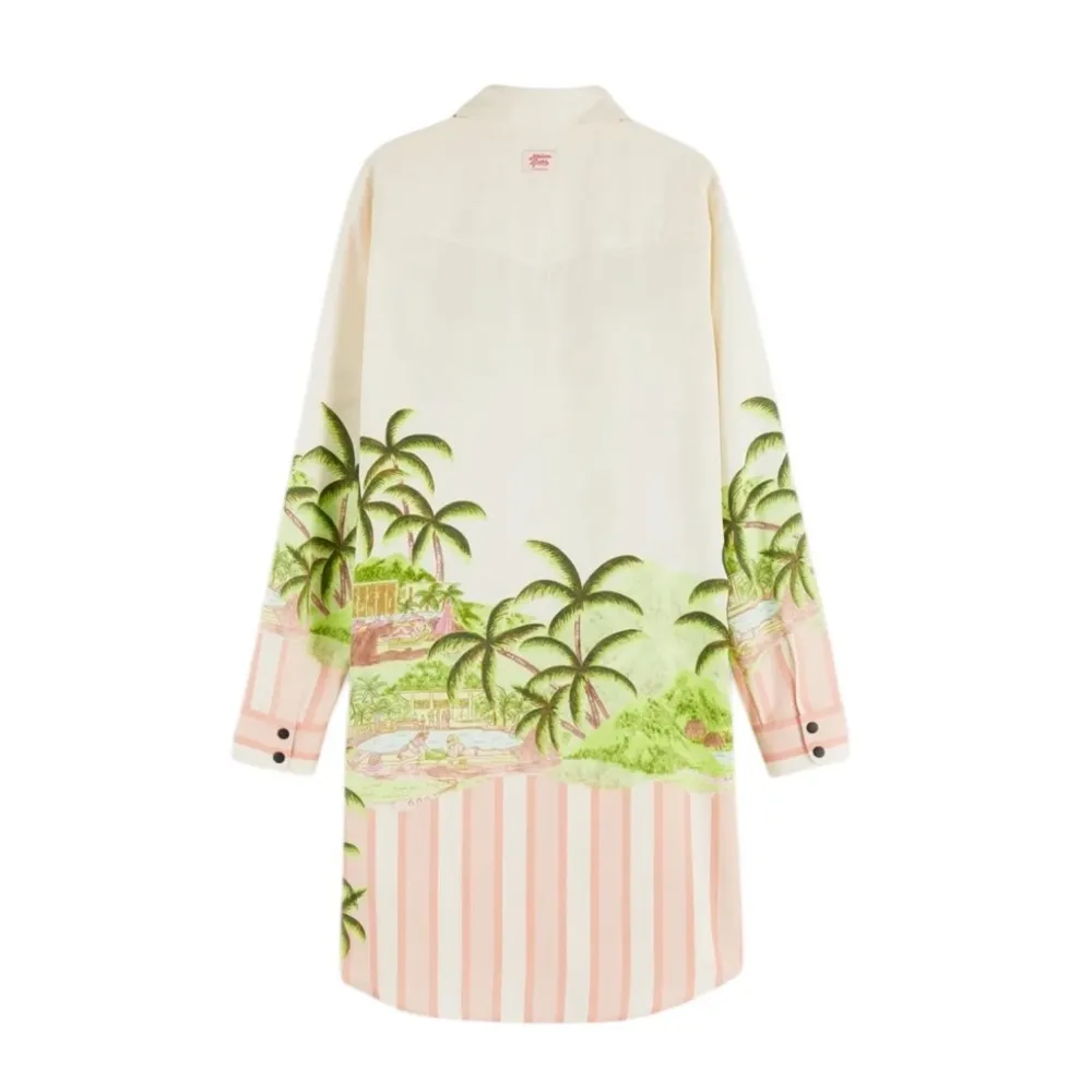 Anthropologie Scotch & Soda Holiday Tropical Shirt Dress Size XS - Image 5