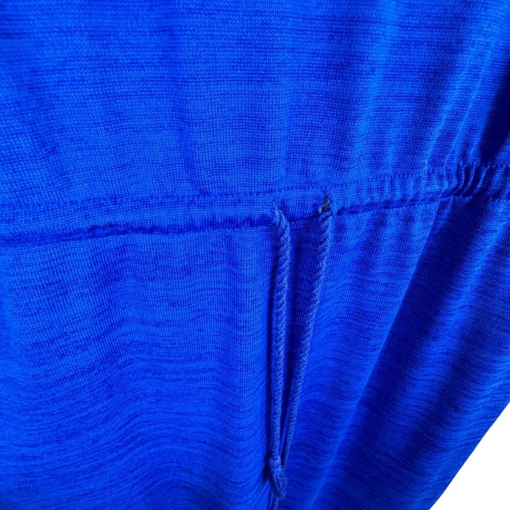 T By Talbots Royal Blue Cap Sleeve Scoop Neck Knit Maxi Dress Pockets Size S - Image 4