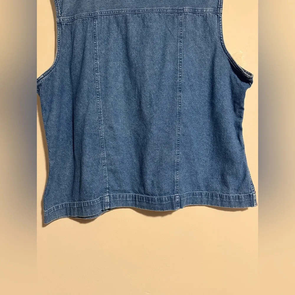 Preloved Victoria Jones Woman Vintage Embroidered Floral Matching Set 1X/2X Blue Size undefined - Image 8