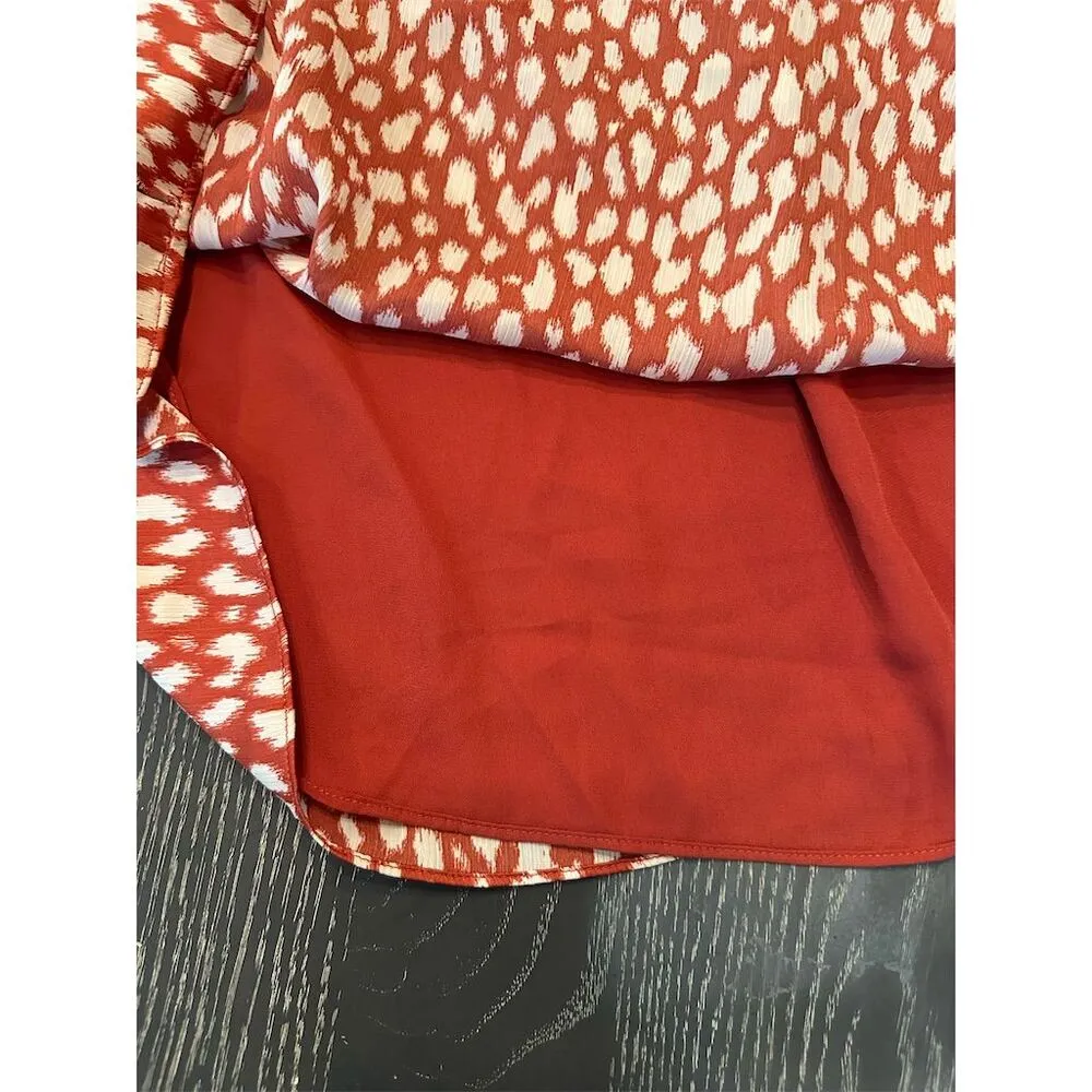 Vince Camuto Women's XL Red Off Shoulder Ruffle Blouse Casual NWOT - Image 11