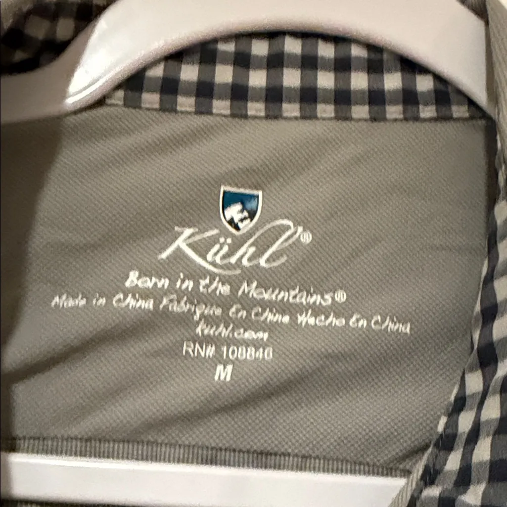 Kuhl  Light Gray Button-Down Shirt medium - Image 5