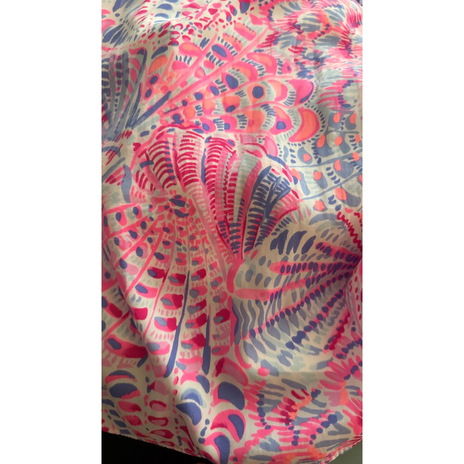 Lilly Pulitzer Zana Romper Shorts Dress Sleeveless Ruffle Tropical Size Small - Image 3