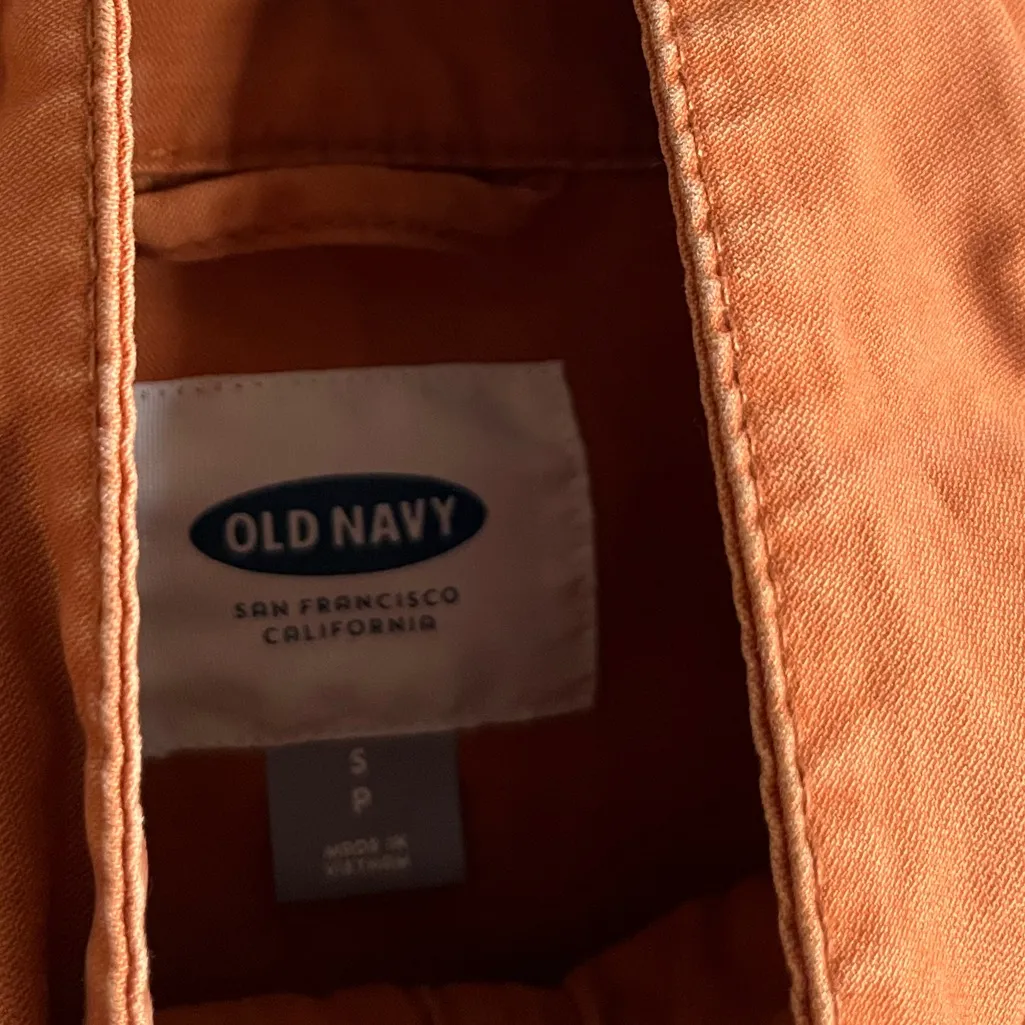 OLD NAVY twill field utility jacket pockets zip front S - Image 2