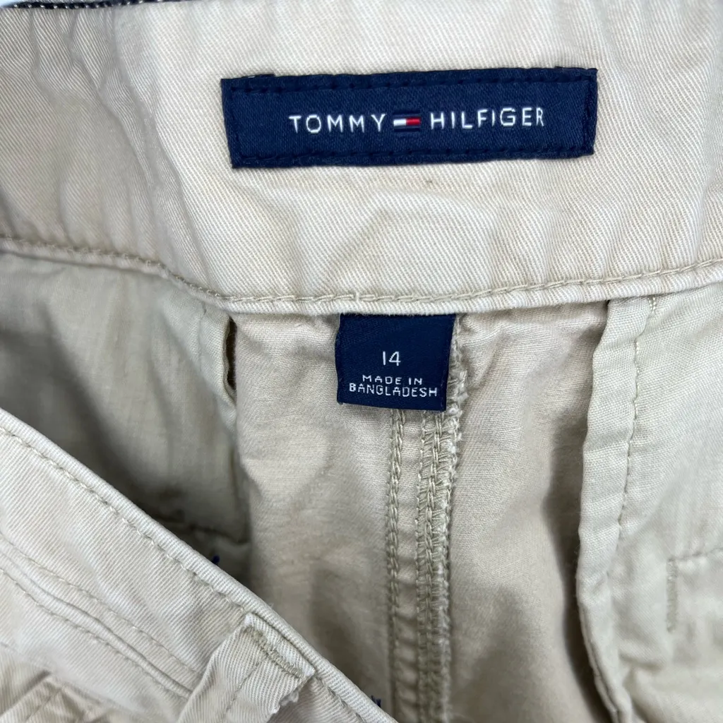 Tommy Hilfiger Khaki Mini Skirt Y2K Preppy Casual Academia Women’s Size 14 - Image 3