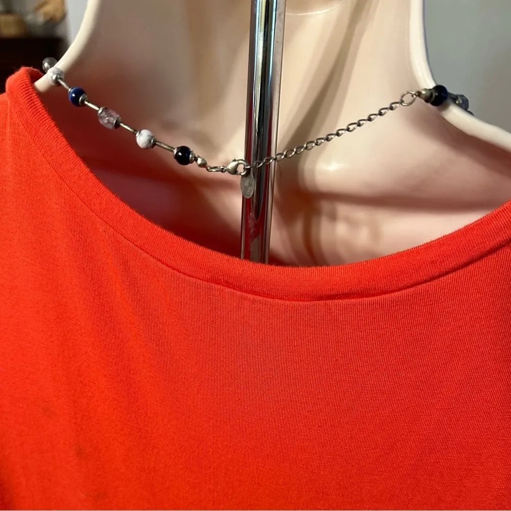 Beautiful Vintage Blue/White Beaded Necklace with Adjustable Strap Blue - Image 3