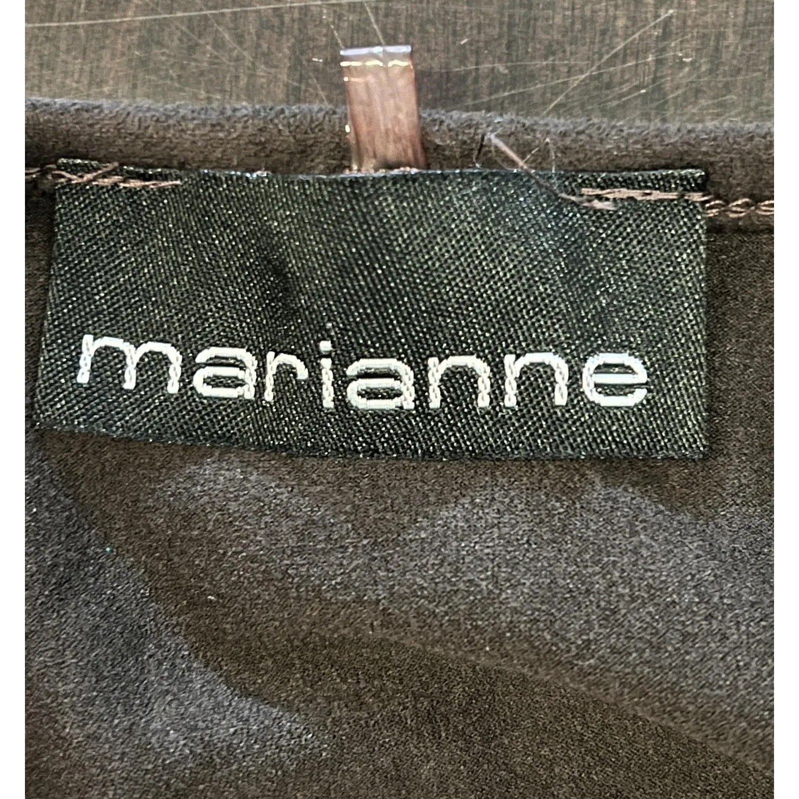 Marianne Fringe Tank Top Womens Medium Brown Boho Festival Suede Look Sleeveless - Image 5