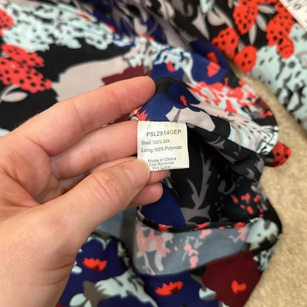 Parker Revolve Bliss Blouse Congo Longsleeve Silk Lined V-Neck Women Top Small - Image 8