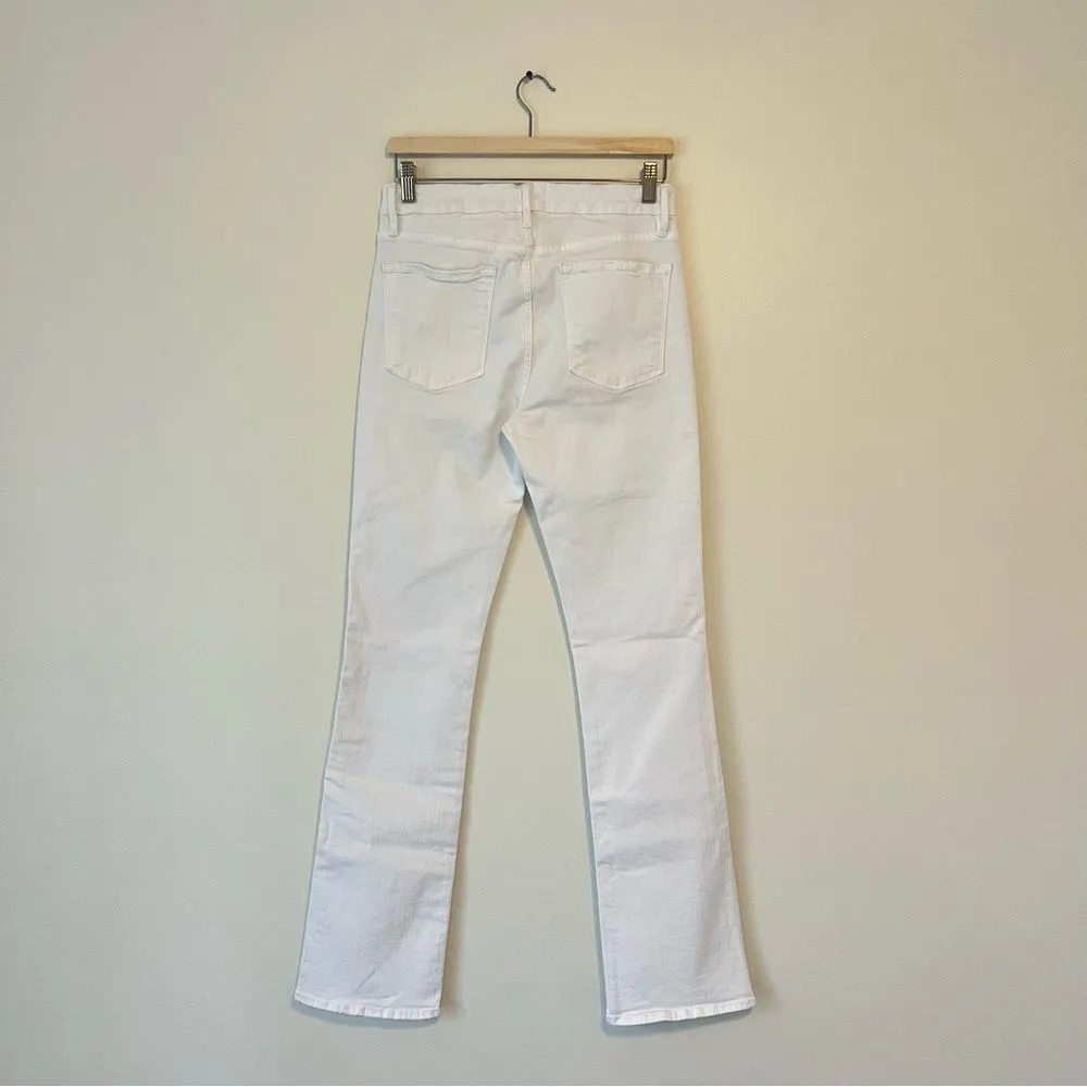 FRAME Le Mini Boot Jeans in White Size 28 Full Length - Image 7