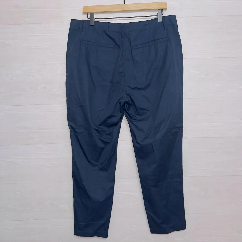 BlankNYC Dark Navy Blue Flat Front High Waisted Ankle Length Pants size 31 - Image 6