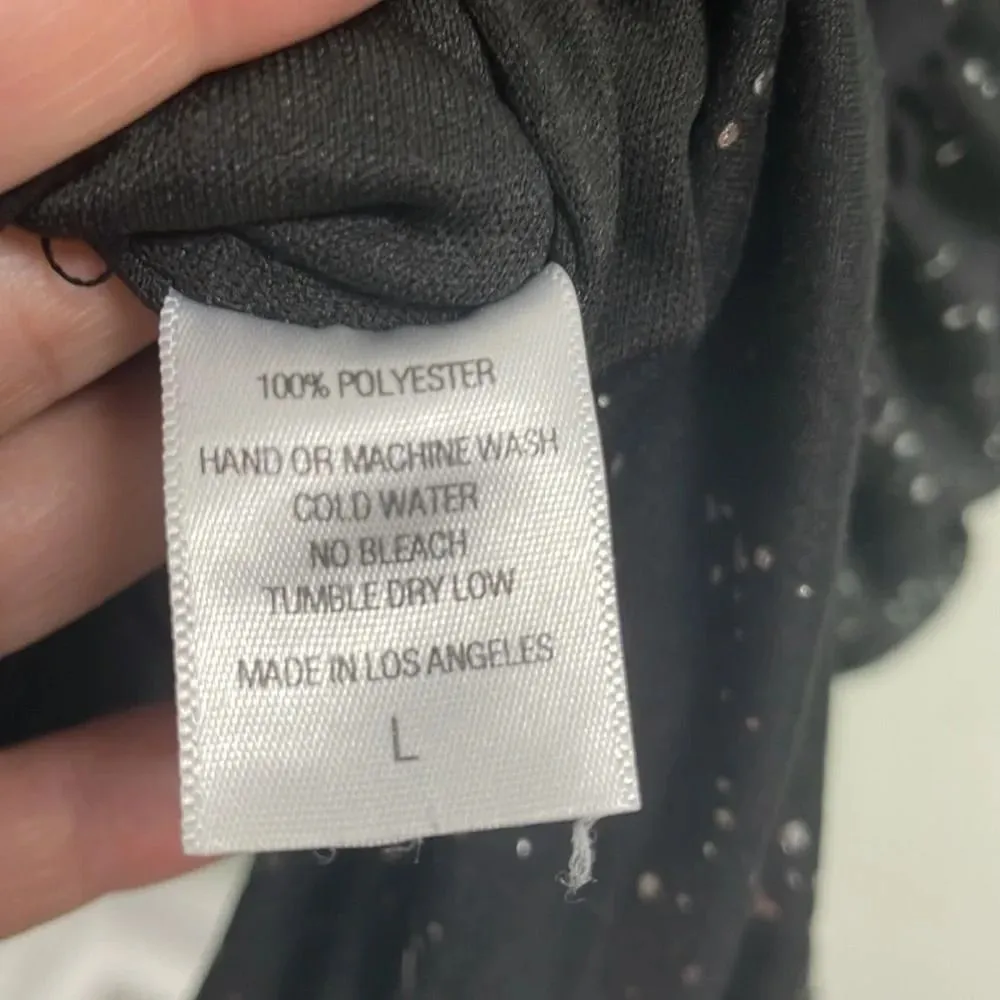 Lucy in the sky Black dress w/ silver sparkles - Image 8