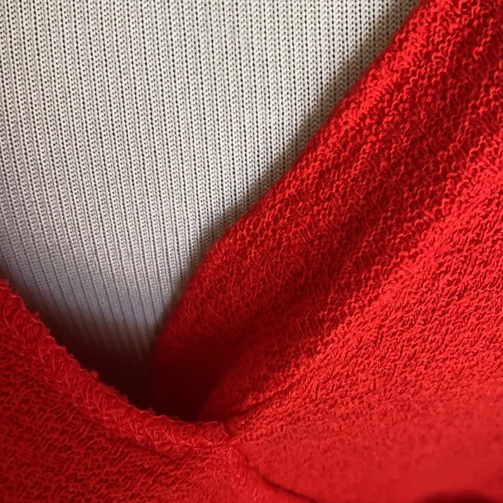 J. Crew Faux Wrap Surplice Textured Crepe Cotton Gauze Top | Red - Image 5