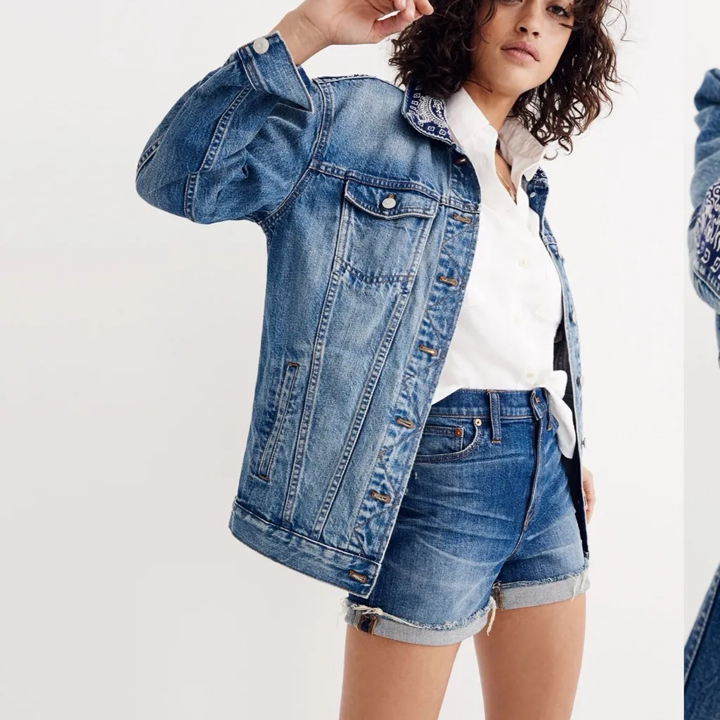 Madewell M Womens B Sides™ Oversized Jean Jacket: Bandana Edition - Image 2