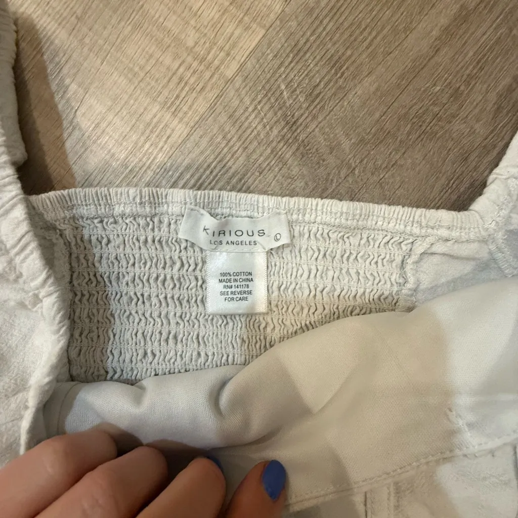 Kirious Los Angeles White Corset Style Milkmaid Top - Image 3