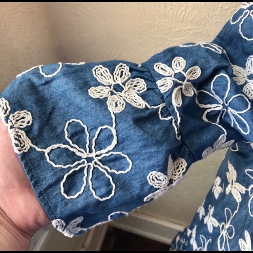 ICE embroidered shift dress Blue Size 2 - Image 4